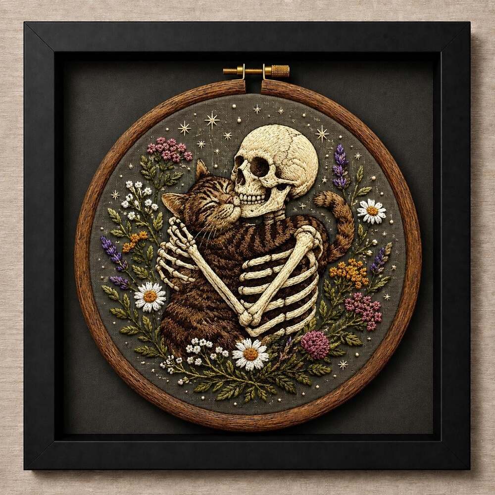 8 X 8 Black Framed Skeleton 579 F
